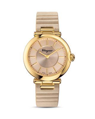 زفاف - Salvatore Ferragamo Style Beige Watch, 36mm