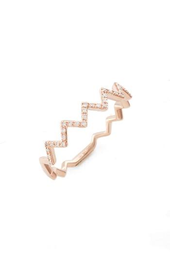 Hochzeit - EF COLLECTION Zigzag Diamond Stack Ring