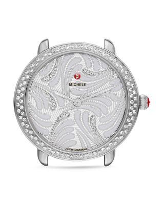 Hochzeit - MICHELE Serein 16 Swan Diamond Dial Watch Head, 34mm