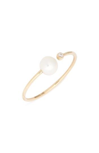 زفاف - Mizuki Sea of Beauty Pearl & Diamond Open Stack Ring 