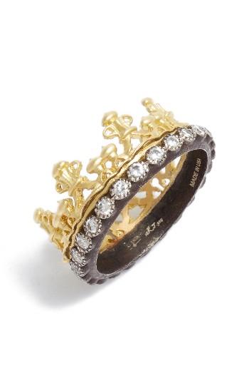 زفاف - Armenta Old World Diamond Crown Ring 