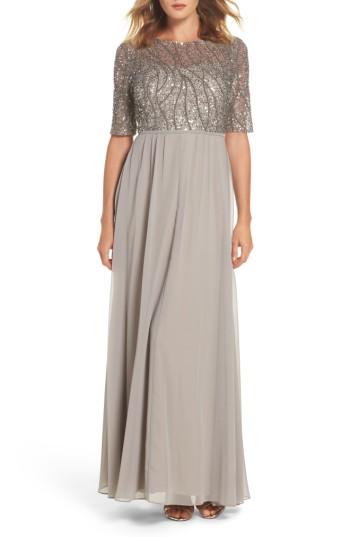 Mariage - Adrianna Papell Embellished Bodice Gown 