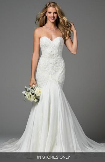 Mariage - Watters Minerva Embellished Silk Chiffon Mermaid Gown (In Stores Only) 