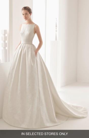 Hochzeit - Rosa Clara Nazar Floral Brocade Sleeveless Gown (In Stores Only) 