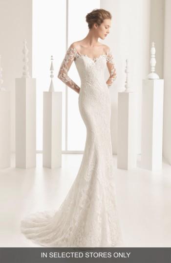 Wedding - Rosa Clara Naim Strapless Illusion Lace Mermaid Gown (In Stores Only) 