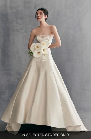 Hochzeit - Ines by Ines Di Santo Lavender Strapless Mikado A-Line Gown (In Selected Stores Only) 