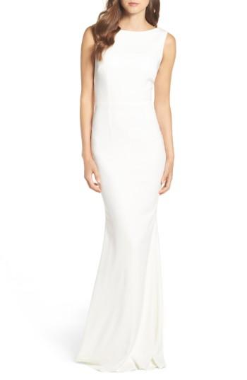Hochzeit - Katie May Drape Back Crepe Gown