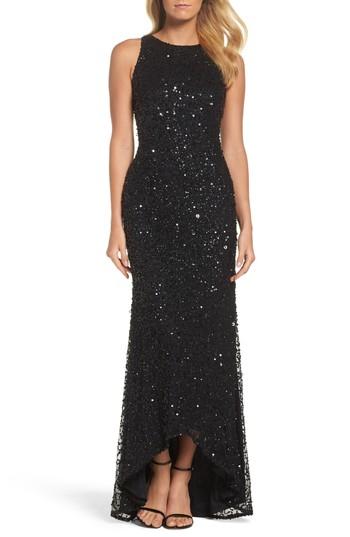 Mariage - Adrianna Papell Sequin High/Low Gown