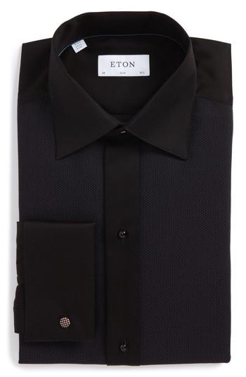 زفاف - Eton Slim Fit Microprint Tuxedo Shirt 