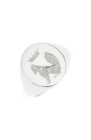 زفاف - Iconery Stone Fox Signet Ring 