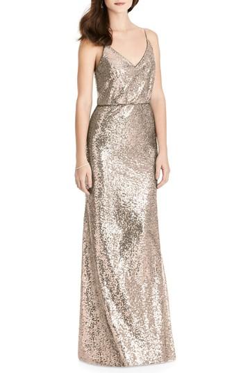 Wedding - After Six Sequin Blouson Gown 