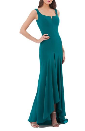 Mariage - Carmen Marc Valvo Infusion Crepe High/Low Gown 