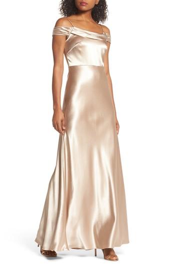 Mariage - Jenny Yoo Sabine Satin Off the Shoulder Gown 