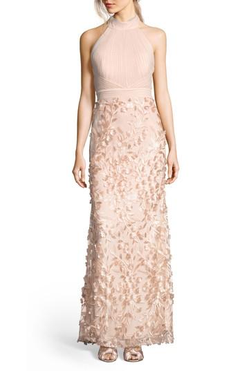 Mariage - Adrianna Papell Petal Tulle Halter Gown 