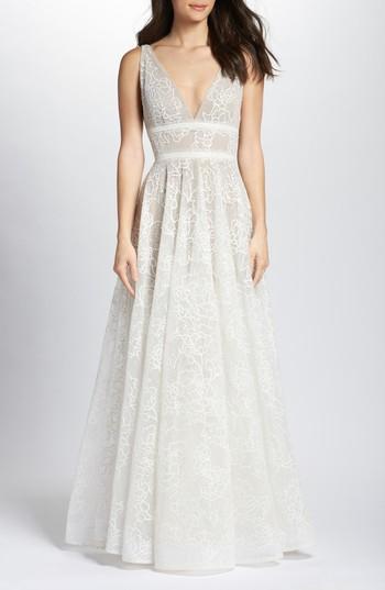 Wedding - Bronx and Banco Emily Floral Tulle A-Line Gown 