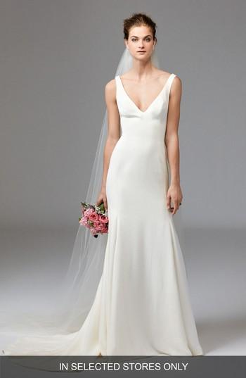 Wedding - Watters Leona Sleeveless Silk Gown 
