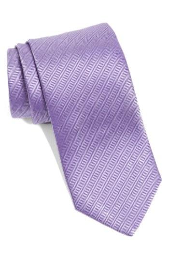 زفاف - Eton Herringbone Textured Silk Tie 