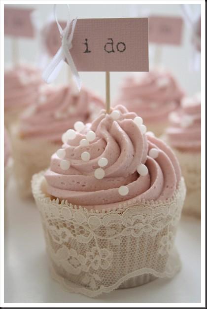 Wedding - Elegant Yummy Wedding Cupcake Decorating ♥ Gorgeous "I Do" Lace Wedding Cupcakes
