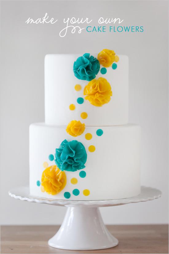 Mariage - Fleurs Gâteau Diy