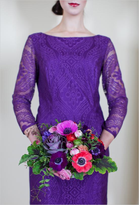 Свадьба - Фиолетовое платье невесты