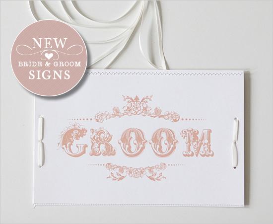 Wedding - Bride And Groom Signs