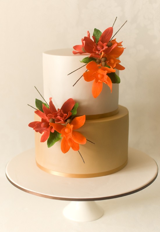 Mariage - Gâteaux de mariage avec des fleurs