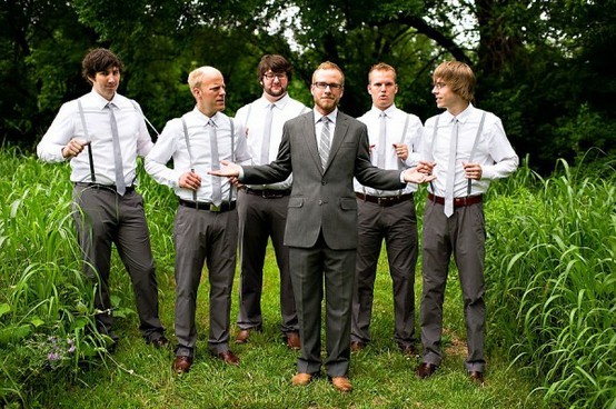 Hochzeit - Groomswear-Grey Suits
