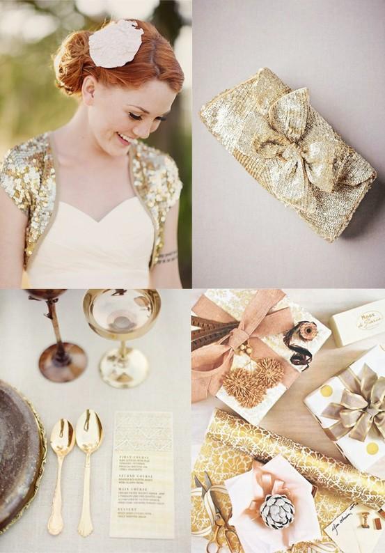 زفاف - الذهب لوحات الزفاف اللون
