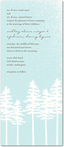 Wedding - Winter Wedding Invites