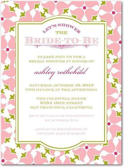Свадьба - Spring Bridal Shower Invitations