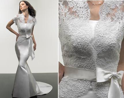Silk Dress on Satin Silk Wedding Dress With Satin Bow Sash  Couture Wedding Dresses