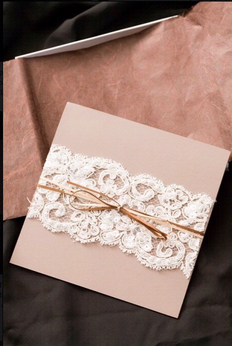 Mariage - Invitation de mariage de dentelle DIY ♥ Invitation de mariage pas cher