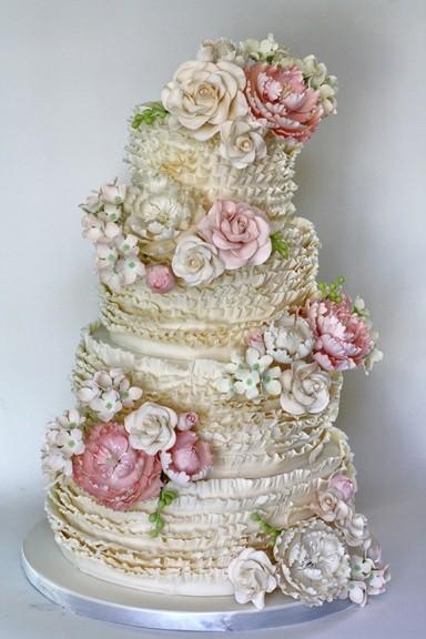 Wedding - Ruffle Wedding Cakes ♥ Wedding Cake Design 