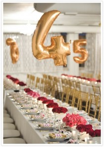 wedding photo - Wedding or Birthday Party Decors ♥ Creative Gold Large Foil Balloon for Wedding Table Number 