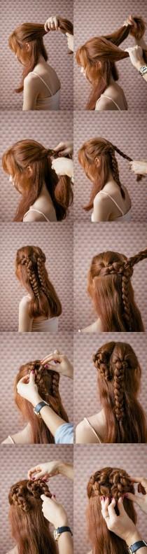 wedding photo - Simple and Beautiful Valentine's Day Hairstyle Tutorial ♥ Heart Braid Wedding Hairstyles for Long Hair 