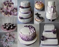 wedding photo - Violet gâteaux Collage