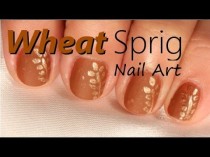 wedding photo - Simple Wheat Sprig Nail Art