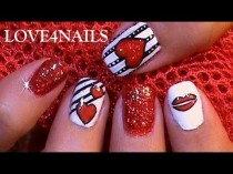 wedding photo - How To Paint Hearts & Kisses On Your Nails ♥ Tutorial