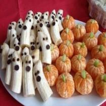 wedding photo - Decorate bananas and oranges for Halloween