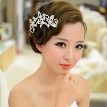 wedding photo - Bridal Rhinestone Crystal Butterfly Headpiece-a hair accessory.