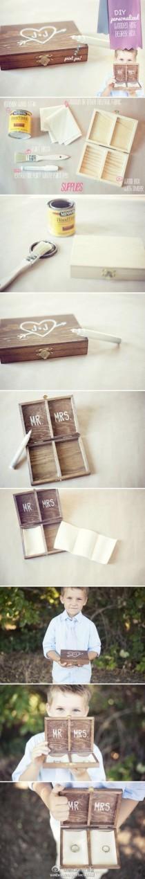 wedding photo - Hausgemachte Ring Box