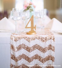 wedding photo - Chevron Sequin Table Runner READY TO SHIP. Sparkly Wedding Tablecloth for Reception, Bridal Shower, Sparkly Winter Wedding Ceremony Decor - New