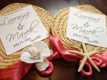 wedding photo -  Palm Leaf Hand Fans - New