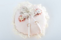 wedding photo -  Pink Wedding Ring Bearer Pillow