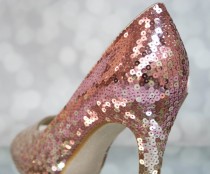 wedding photo - Wedding Shoes -- Ombre Sequin Bridal Shoes - New