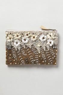 wedding photo - Floral Pearl Pouch