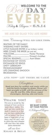 wedding photo - Infographic Wedding Program - Ceremony 
