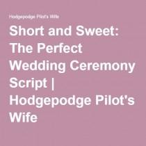 wedding photo - Short And Sweet: The Perfect Wedding Ceremony Script
