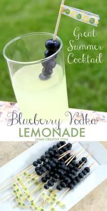 wedding photo - Blueberry Lemonade Drink - Perfect Summer Cocktail