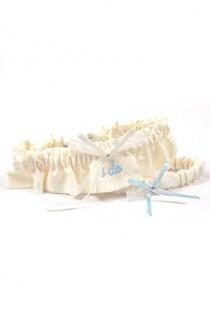 wedding photo - Cathy's Concepts 'I Do' Embroidered Garter 